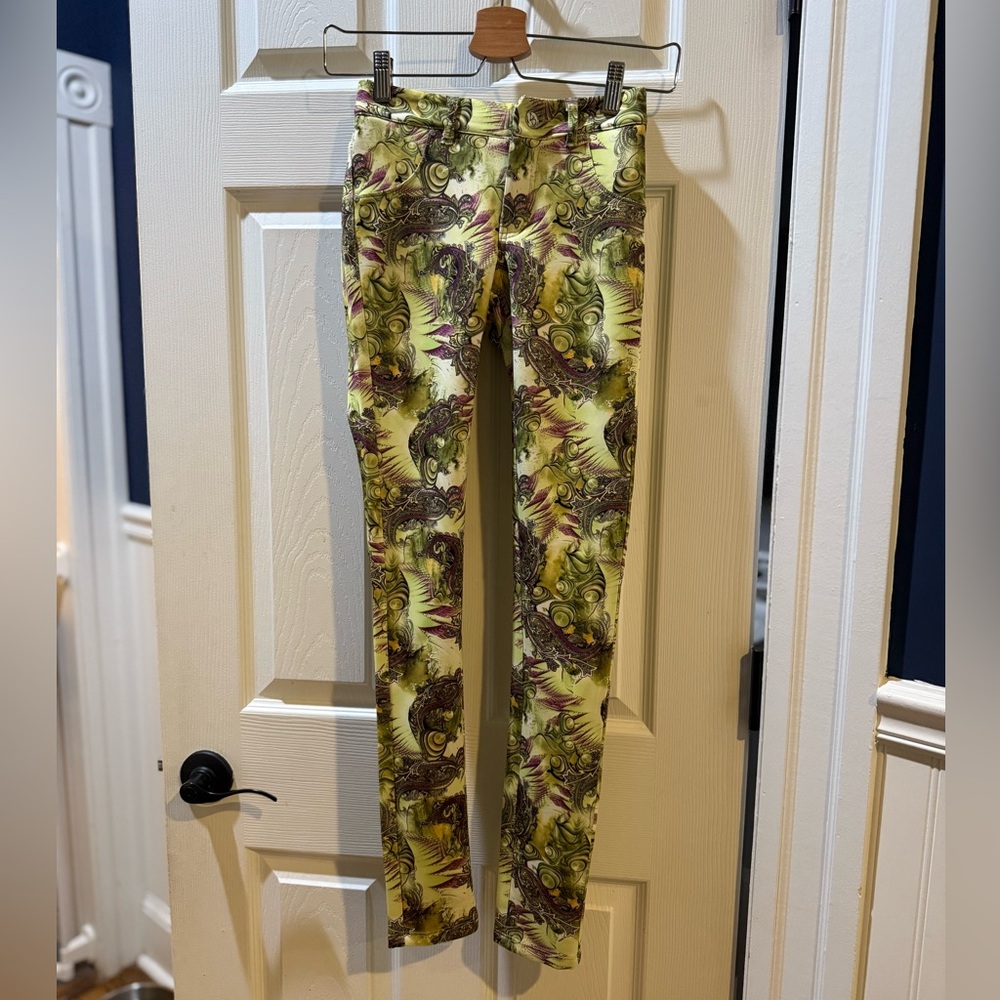 Paisley Floral Patterned Women Jeggings Size Small